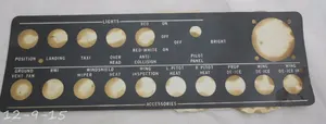 Piper Light Control Placard 12807-000